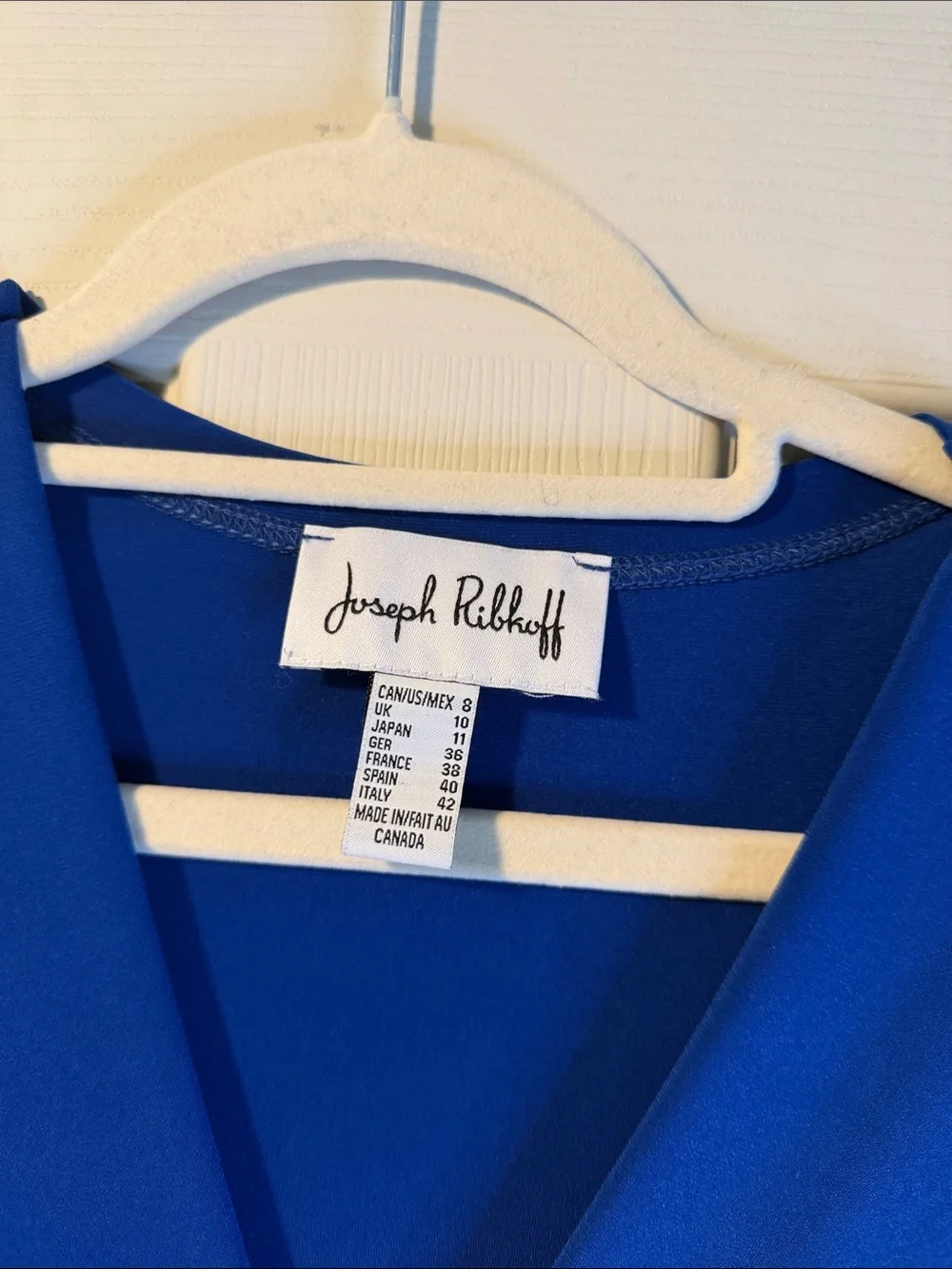 Joseph Ribkoff Royal Sapphire asymmetric tunic top size 8